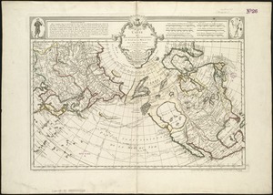 Carte des nouvelles découvertes au nord de la Mer du Sud, tant à l'est de la Siberie et du Kamtchatka, qu'à l'ouest de la Nouvelle France