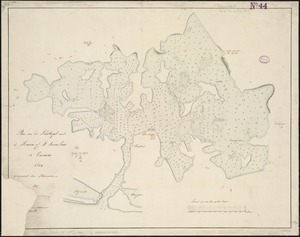 Plan van het Schottegat met de haven, of St. Anna-baai, te Curaçao