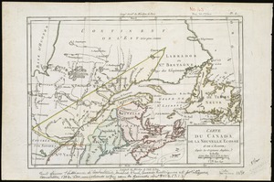 Carte de Canada, de la Nouvelle Ecosse et de l'Acadie