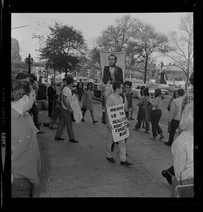 Protesters with signs