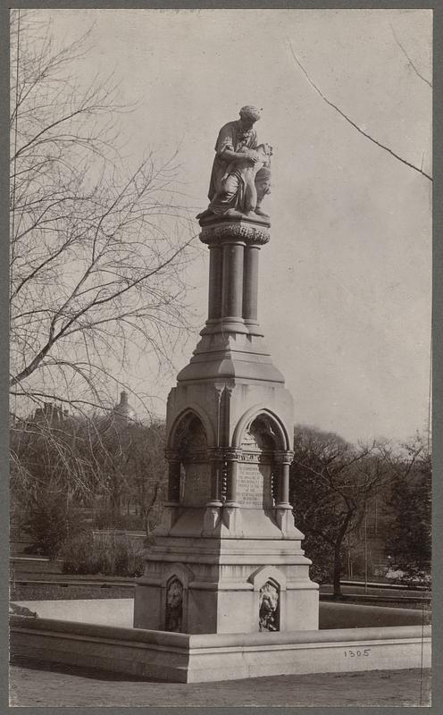 Boston, Massachusetts. Public Garden. Ether Memorial, by John Q. A. Ward