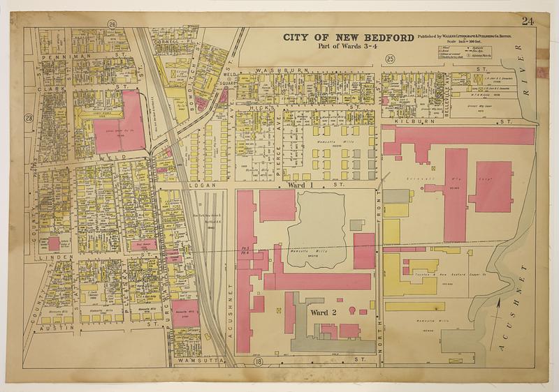 Atlas Of The City Of New Bedford Part Of Wards 3 4 Plate 24   Image Access 800 