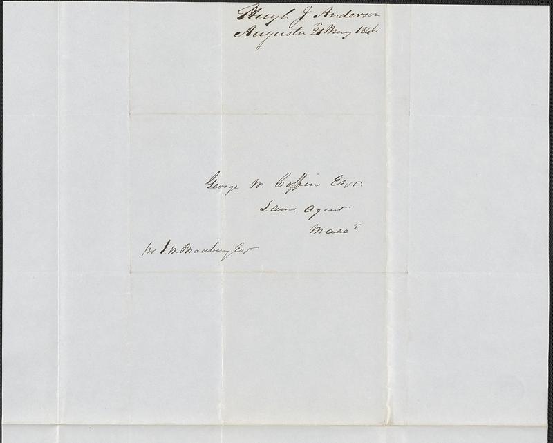 Hugh J. Anderson to George Coffin, 21 May 1846 - Digital Commonwealth