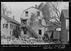 Rear of J.J. Klek property, Pulaski Street, Ware, Mass., Sep 27, 1938