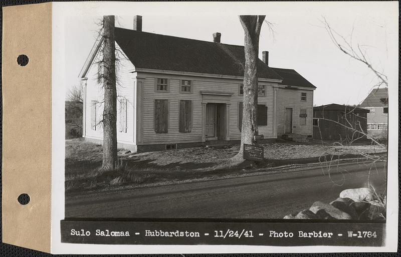 Sulo Salomaa, house, Hubbardston, Mass., Nov. 24, 1941 Digital