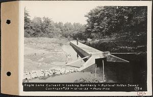 Contract No. 39, Trunk Line Sewer, Rutland, Holden, Eagle Lake culvert, looking northerly, Rutland-Holden Sewer, Holden, Mass., Oct. 10, 1933