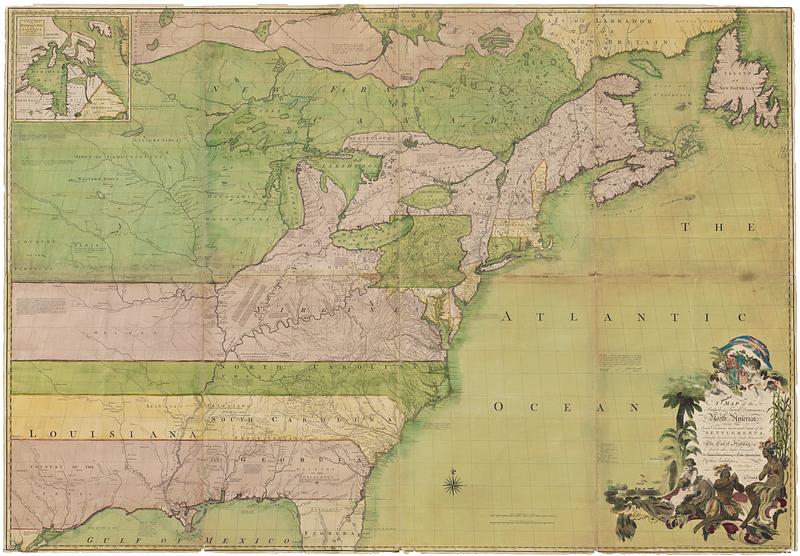 A map of the British and French dominions in North America