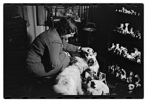 Miss Liddie A Livevey, collector of miniature dogs, 400, 1 live one