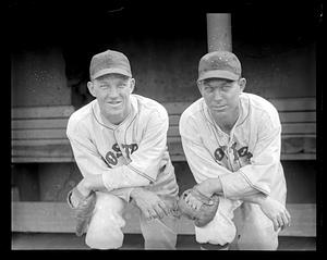 L to R: Boston Red Sox Fabian Gaffke and Buster Mills