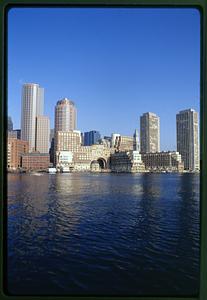 Boston (circa 1996): Skyline of Boston from Boston Harbor