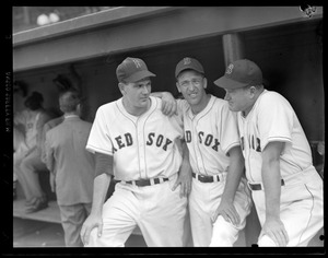 Red Sox manager Joe Cronin with players