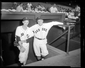 Manager of the Red Sox, Joe McCarthy, with Mickey McDermott