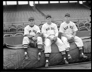 Bobby Doerr with fellow Red Sox players