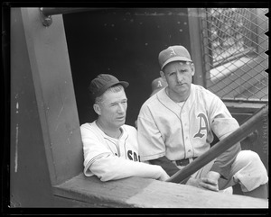 Lefty Grove with Athletics player