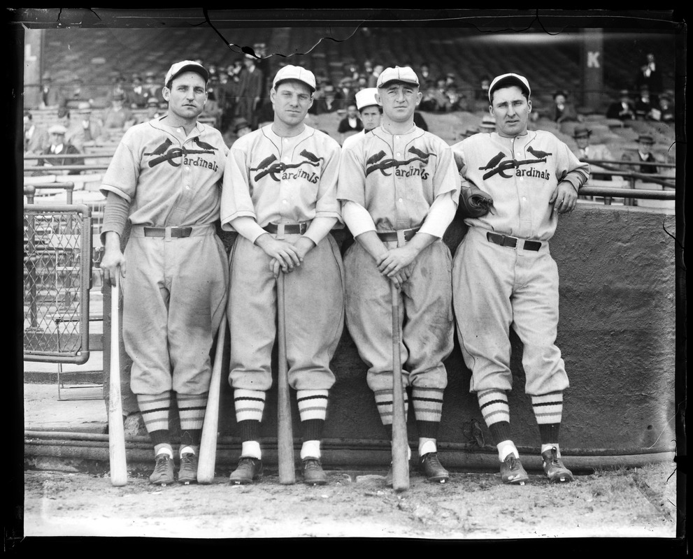 Pepper Martin, Leo Durocher, Frankie Frisch and Jimmy Collins of the Cardinals