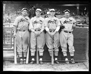 Pepper Martin, Leo Durocher, Frankie Frisch and Jimmy Collins of the Cardinals