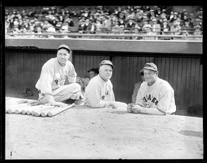 Pie Traynor, George Gibson and Honus Wagner of the Pirates