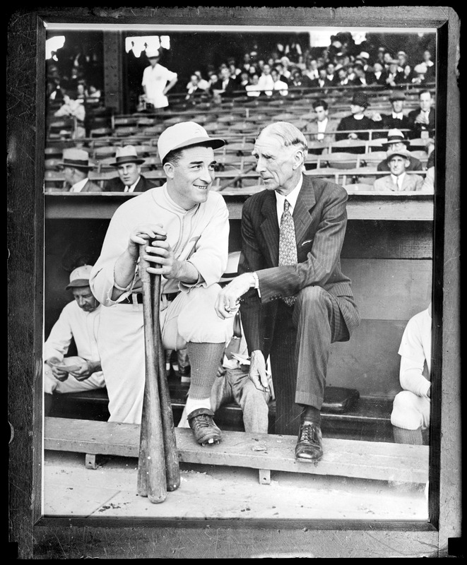Al Simmons and Connie Mack of the Athletics