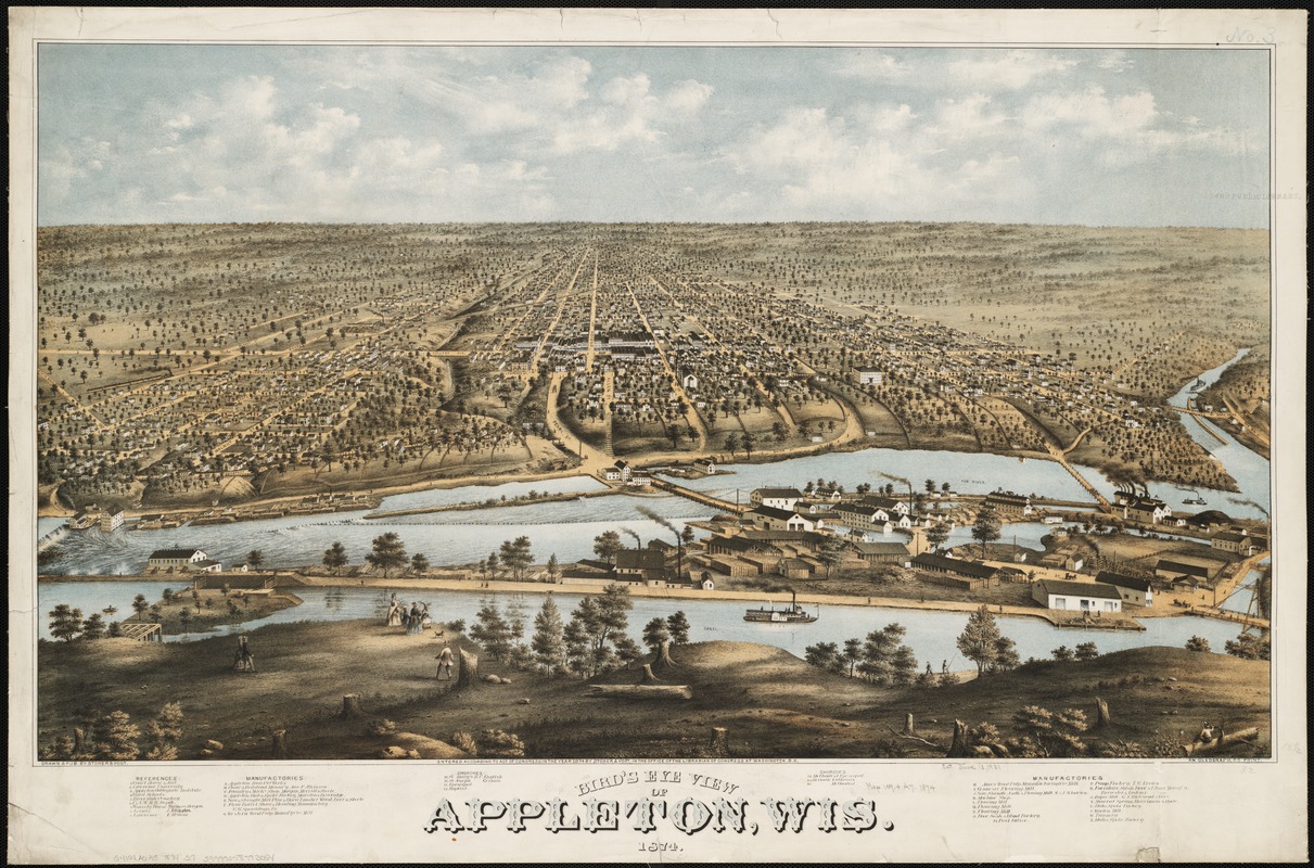 Bird's eye view of Appleton, Wis