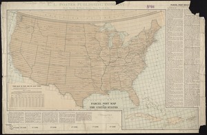 Parcel post map of the United States