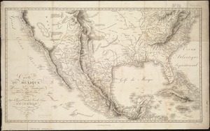Carte du Mexique et des pays limitrophes situés au nord et à l'est