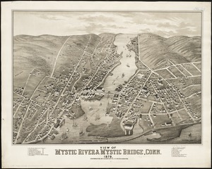 View of Mystic River & Mystic Bridge, Conn. 1879