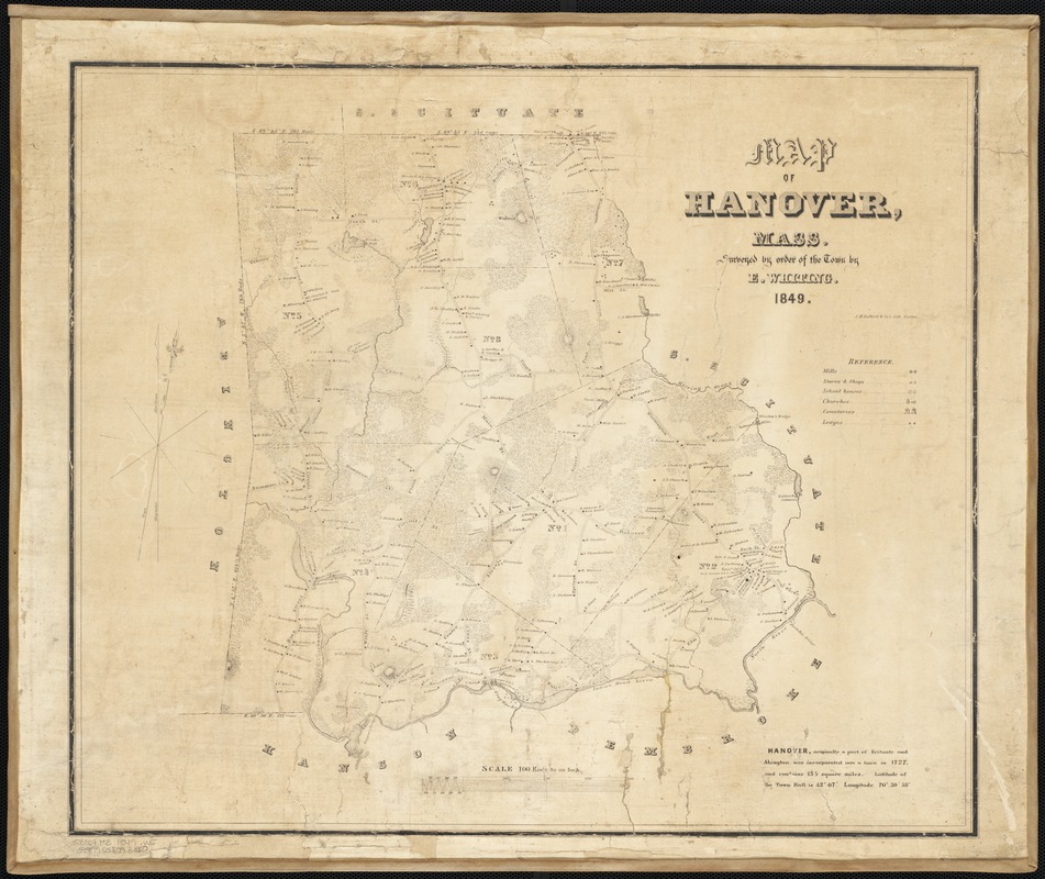 Map of Hanover, Mass