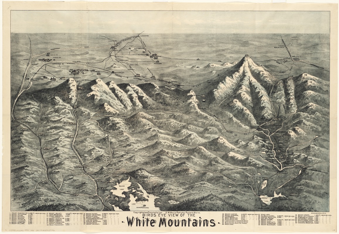 Birds eye view of the White Mountains