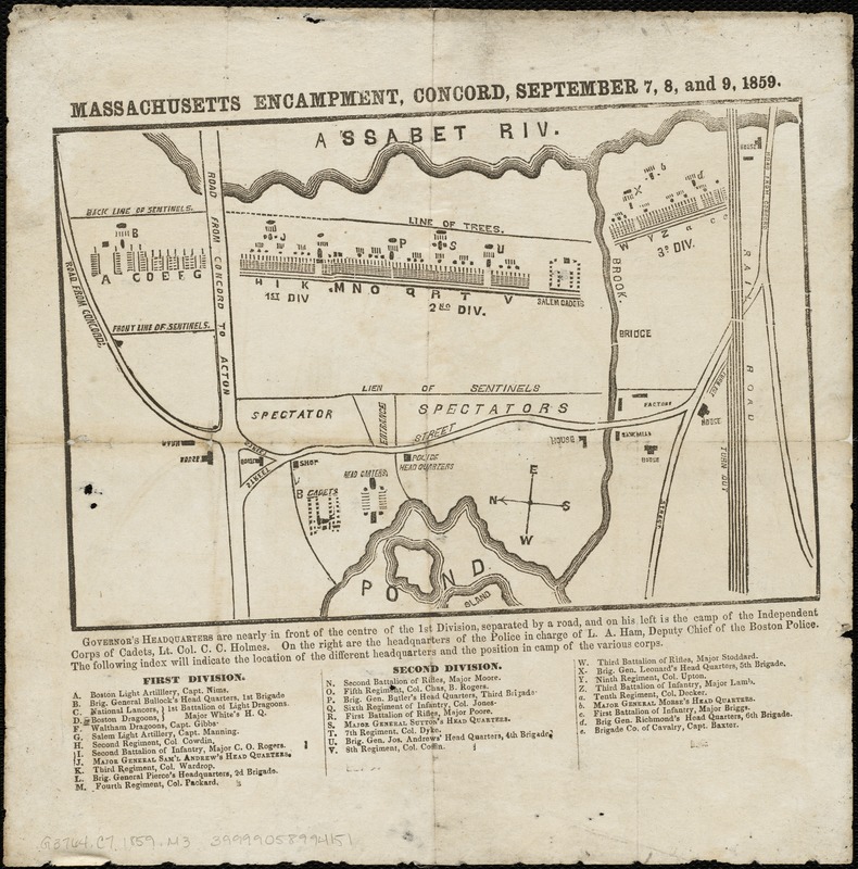 Massachusetts Encampment, Concord, September 7, 8, and 9, 1859