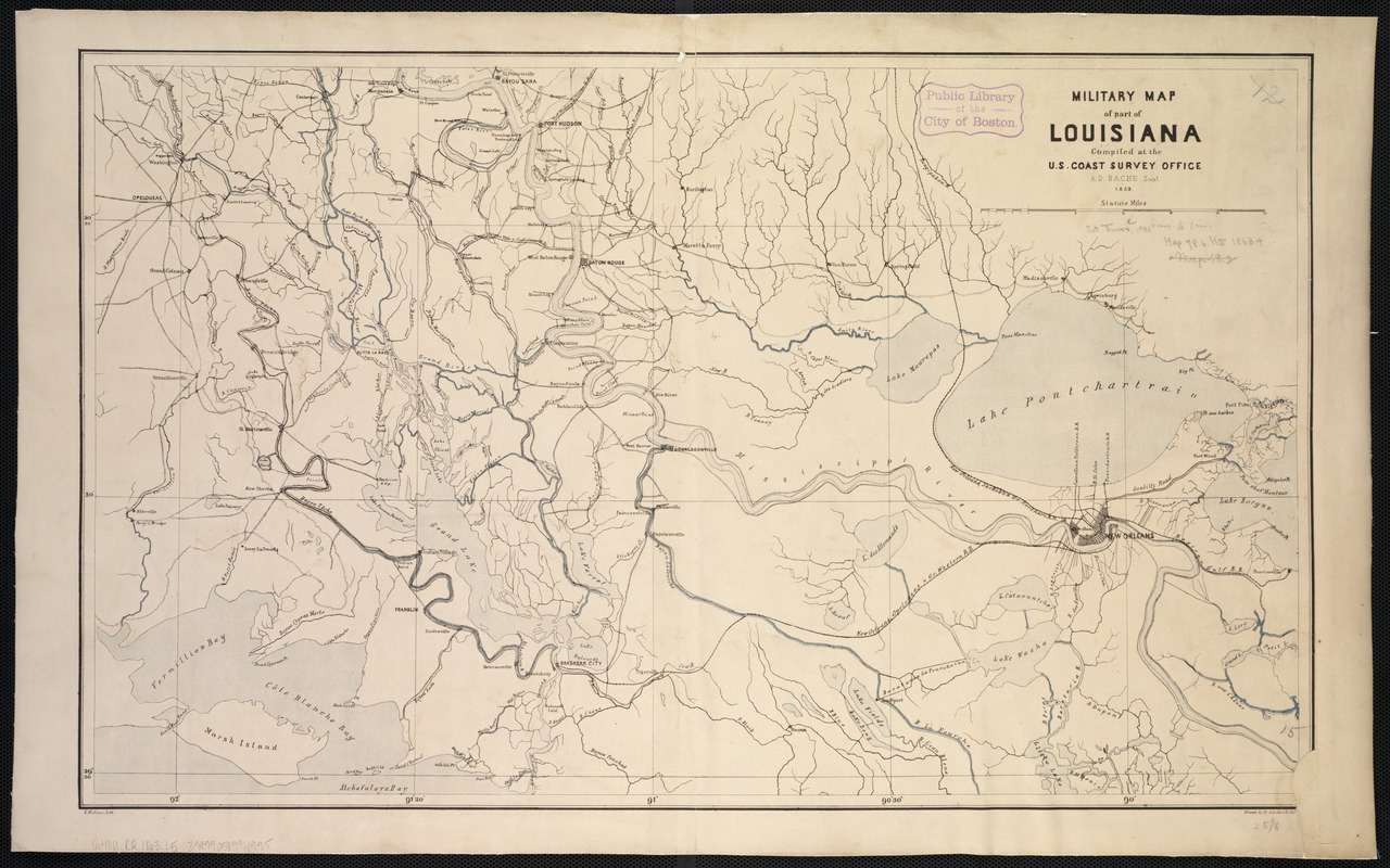 Military map of part of Louisiana