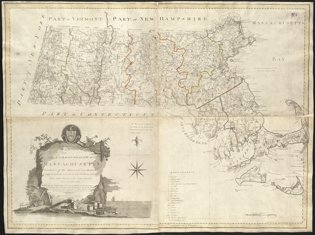 An accurate map of the Commonwealth of Massachusetts exclusive of the district of Maine