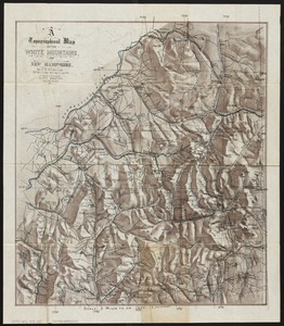 A topographical map of the White Mountains, of New Hampshire