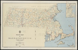 Route map of Massachusetts