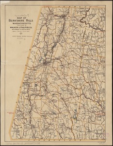 Map of the Berkshire Hills Massachusetts