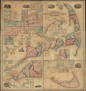 Map of the counties of Barnstable, Dukes and Nantucket, Massachusetts