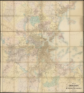 Map of Boston and metropolitan district