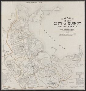 Map of the city of Quincy, Norfolk County