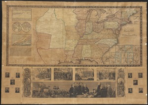 Phelps & Ensign's travellers' guide, and map of the United States, containing the roads, distances, steam boat and canal routes &c