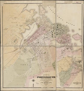 Map of the city of Portsmouth New Hampshire