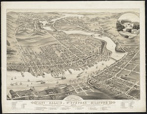 Panoramic view of the city of Calais, St. Stephen and Milltown