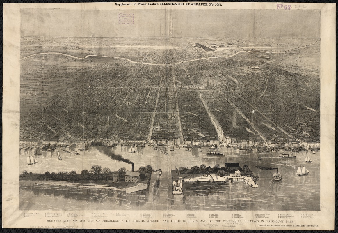 Bird's-eye view of the city of Philadelphia