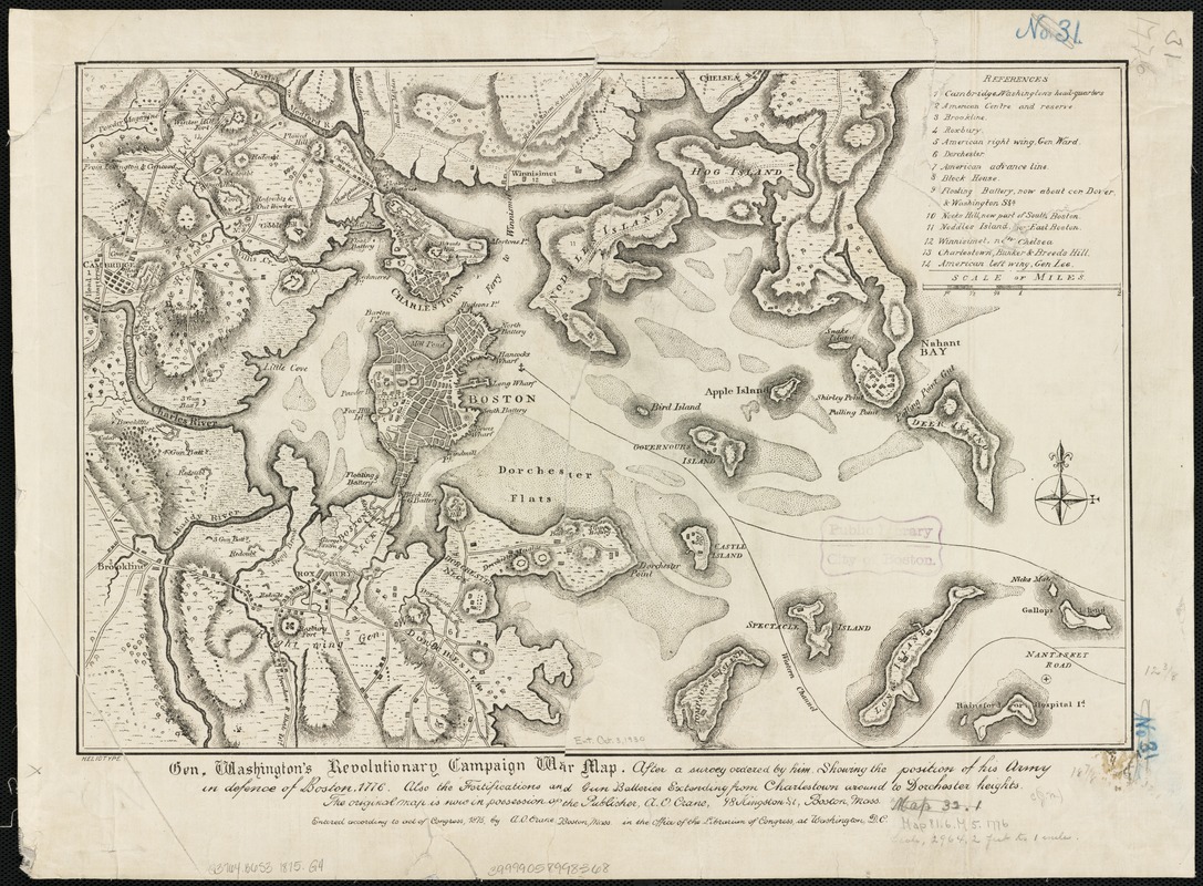 Gen. Washington's Revolutionary campaign war map