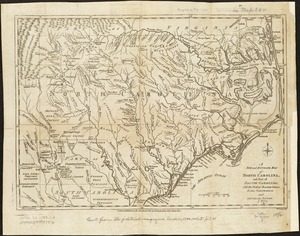 A new and accurate map of North Carolina, and part of South Carolina, with the field of battle between Earl Cornwalis and General Gates