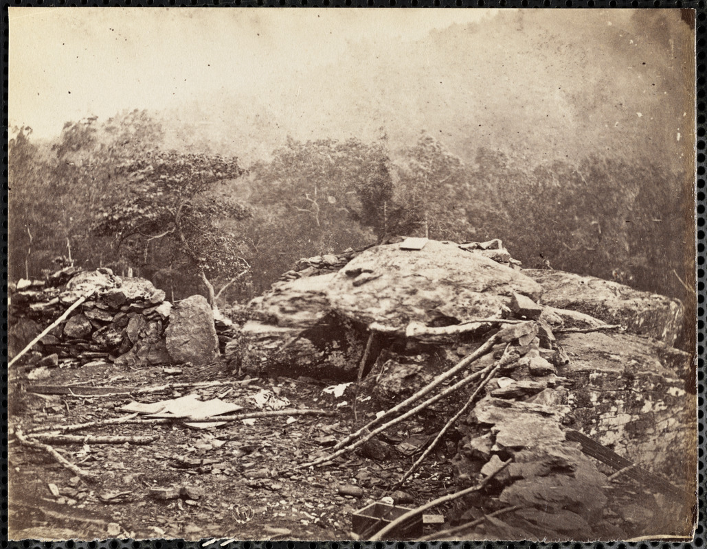 Interior of breastworks on extreme left