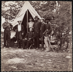Colonel George H. Chapman + staff, 3rd Indiana Cavalry