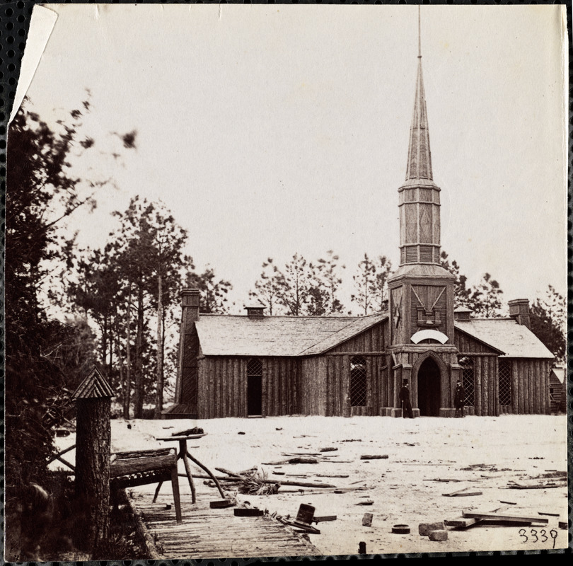 Camp of 15th New York Engineers front of Petersburg Church