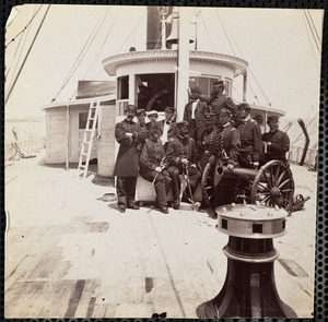 Captain Gillespie and Officers U.S.S. "Philadelphia" Charleston Harbor