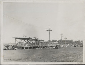 Jobbers' loading platform at new farmers' produce market on Concord avenue, Cambridge