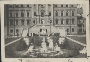 Artistic fountain presented to the Holy Ghost Hospital for Incurables, Cambridge, by James J. Conley, a director in the Harvard Trust Company