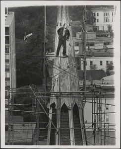 Nine-hour drama atop steeple in Cambridge